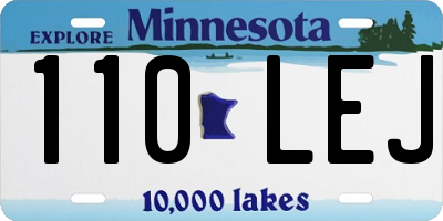 MN license plate 110LEJ