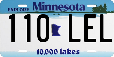 MN license plate 110LEL