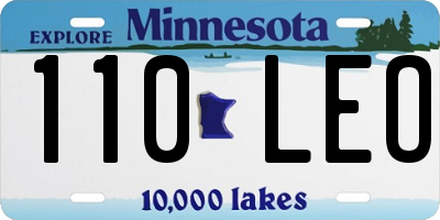 MN license plate 110LEO