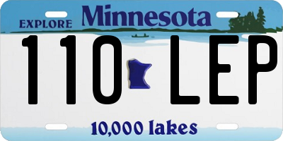 MN license plate 110LEP