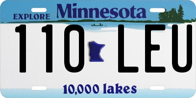 MN license plate 110LEU