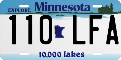 MN license plate 110LFA