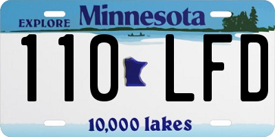 MN license plate 110LFD