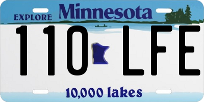 MN license plate 110LFE