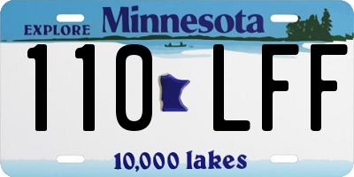 MN license plate 110LFF