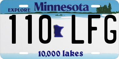 MN license plate 110LFG