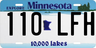 MN license plate 110LFH