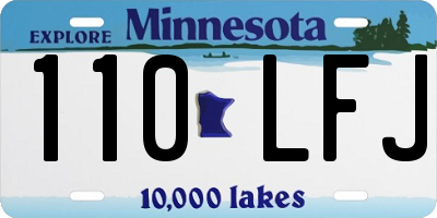 MN license plate 110LFJ