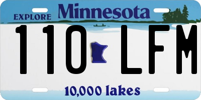MN license plate 110LFM