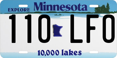 MN license plate 110LFO
