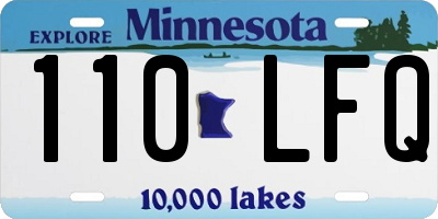 MN license plate 110LFQ