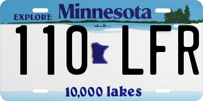 MN license plate 110LFR