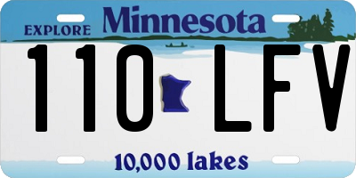MN license plate 110LFV
