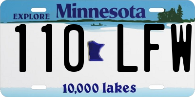 MN license plate 110LFW