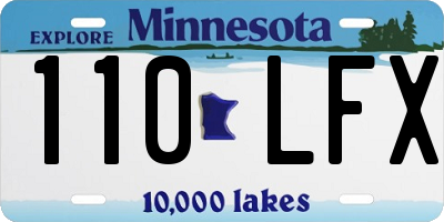 MN license plate 110LFX
