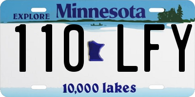 MN license plate 110LFY