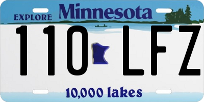 MN license plate 110LFZ