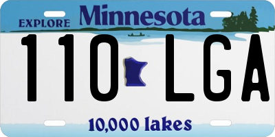 MN license plate 110LGA