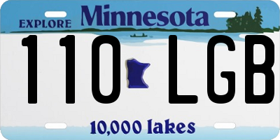 MN license plate 110LGB