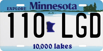 MN license plate 110LGD