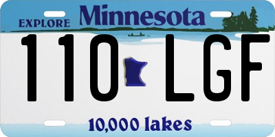 MN license plate 110LGF