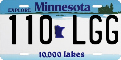 MN license plate 110LGG