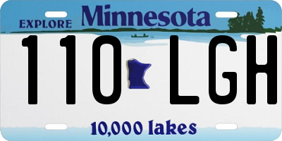 MN license plate 110LGH
