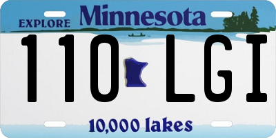 MN license plate 110LGI