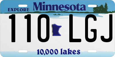MN license plate 110LGJ