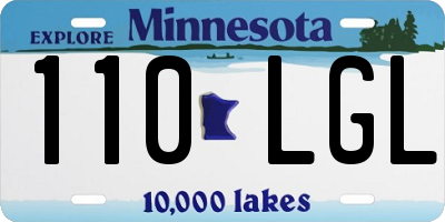 MN license plate 110LGL
