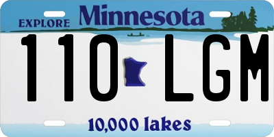 MN license plate 110LGM