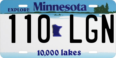 MN license plate 110LGN