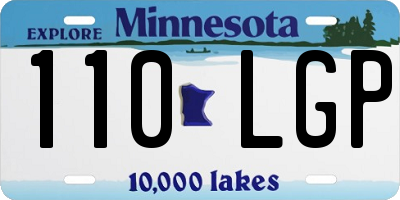 MN license plate 110LGP