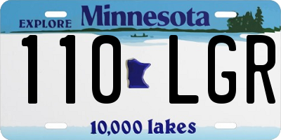 MN license plate 110LGR