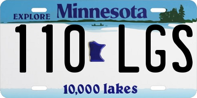 MN license plate 110LGS