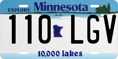 MN license plate 110LGV