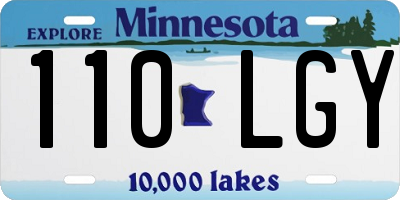 MN license plate 110LGY