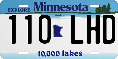 MN license plate 110LHD