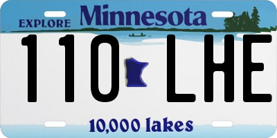 MN license plate 110LHE