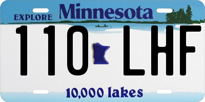 MN license plate 110LHF