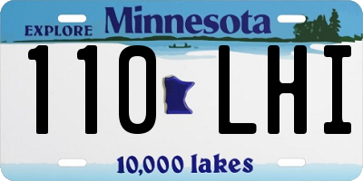 MN license plate 110LHI