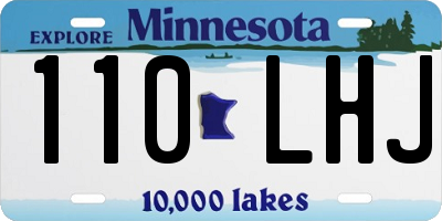 MN license plate 110LHJ
