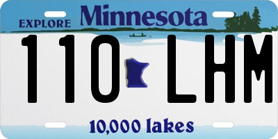 MN license plate 110LHM