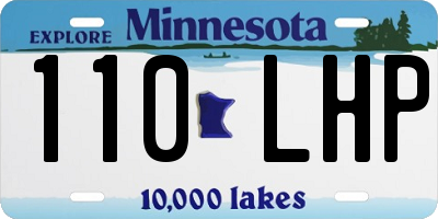 MN license plate 110LHP