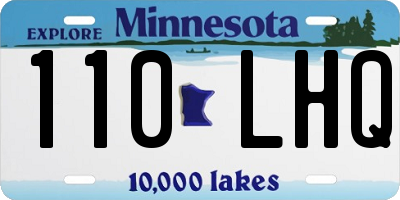 MN license plate 110LHQ