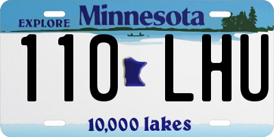 MN license plate 110LHU