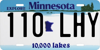MN license plate 110LHY
