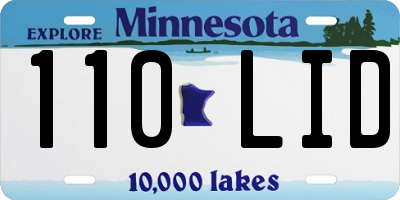 MN license plate 110LID