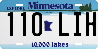 MN license plate 110LIH