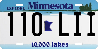 MN license plate 110LII